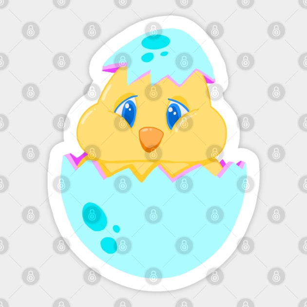 Easter Chick Sticker by BrittXJoe